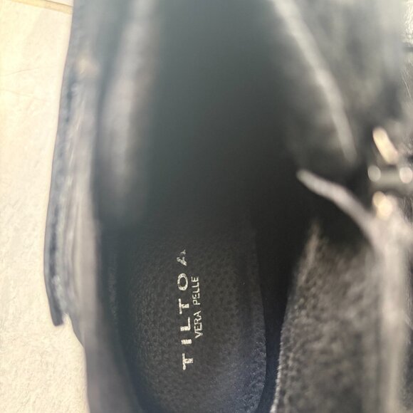 Tiltoa Moto Style Genuine Leather Ankle Boots Black Size 9.5US / 40EU - Picture 8 of 9